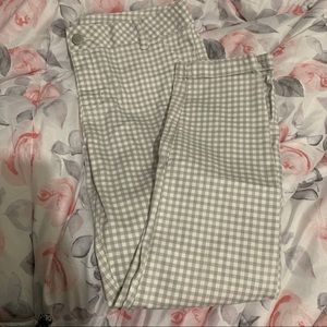 Cream checkered pants